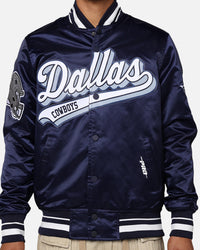 Pro Standard Dallas Cowboys Rib Satin Jacket Midnight Navy