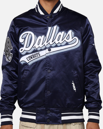 Pro Standard Dallas Cowboys Rib Satin Jacket Midnight Navy