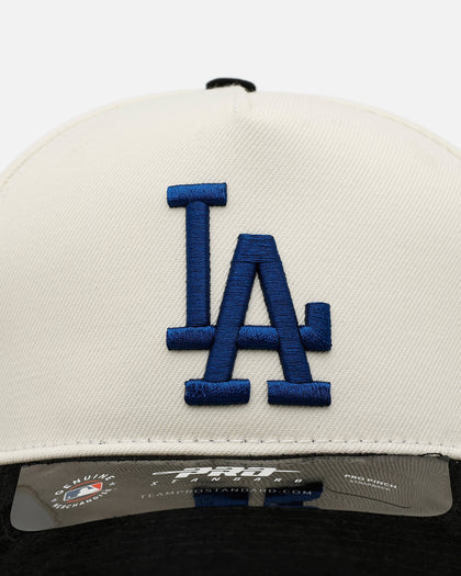 Pro Standard Los Angeles Dodgers 'Signature Suede' Pro Pinch Strapback Off White/Black