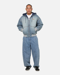 Adidas Denim Padded Jacket Indigo Denim