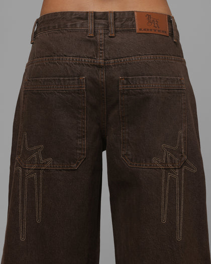 Loiter Star Born Selvedge Denim Jeans Brown