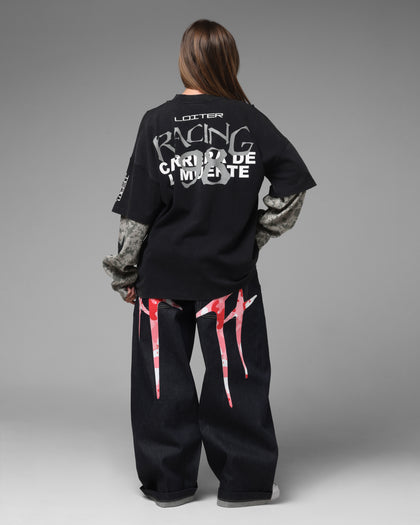 Loiter Performance Layered Long Sleeve T-Shirt Black