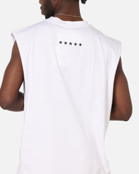 Carre Panelled Muscle T-Shirt White