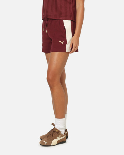Puma Women's T7 Pintuck Shorts Ruby