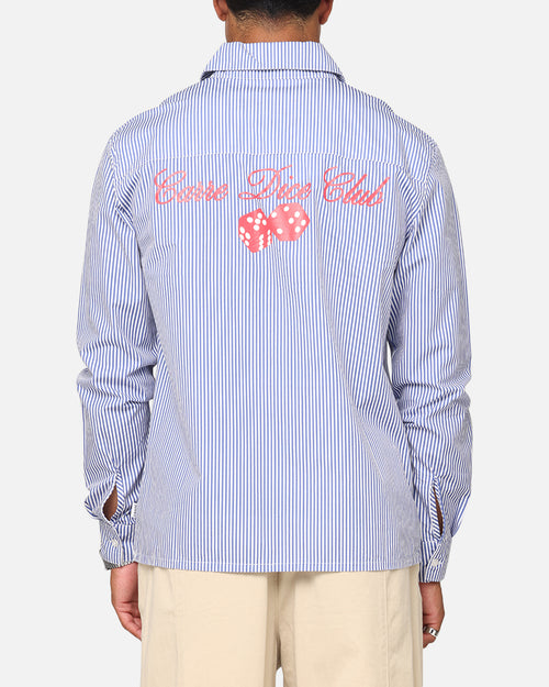 Carre Dice Club Long Sleeve Button Up Shirt Pinstripe