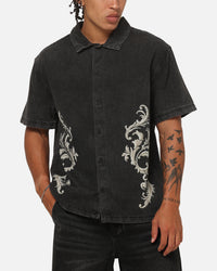 Saint Morta Baroque Button Up Shirt Black
