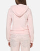 Ed Hardy Women's Rhinestone Cropped Hoodie Pink