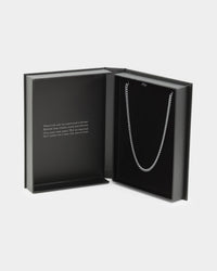 NXS 3mm Micro Cuban Chain White Gold