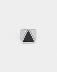 Dead Studios Men's Tri Stone Ring Stainless Steel/Black