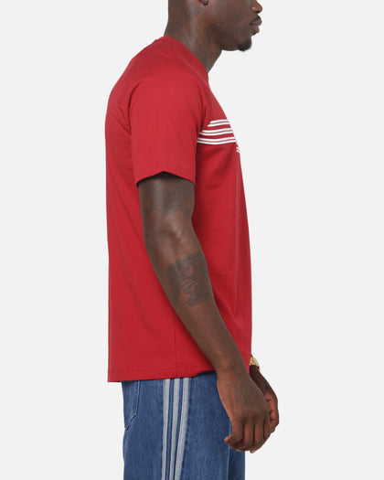 Adidas Chest Stripes 98 T-Shirt Red