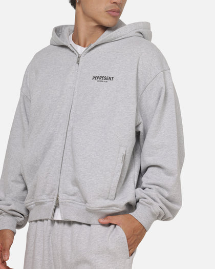 Represent Owners Club Zip Hoodie Ash Grey