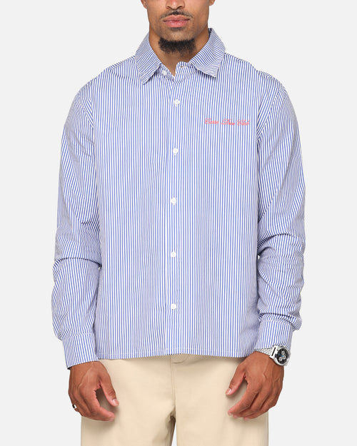 Carre Dice Club Long Sleeve Button Up Shirt Pinstripe