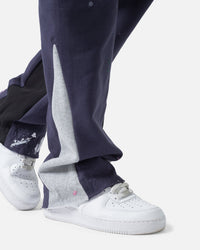 MNML Contrast Bootcut Sweatpants Vintage Navy