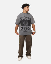 The Anti Order Genuine Fake Mock Neck T-Shirt Washed Charcoal