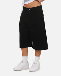 Ed Hardy Dragon Rhinestone Jorts Black