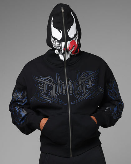 Loiter Marvel Venom Zip Through Hoodie Black