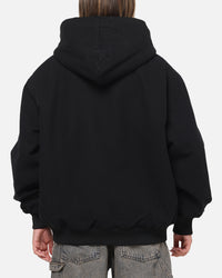 Carre Sherpa Lined Zip Hoodie Black