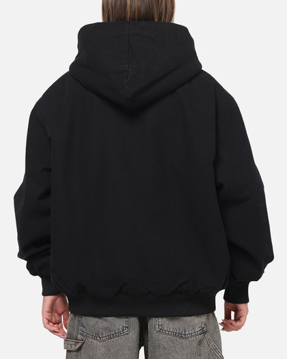 Carre Sherpa Lined Zip Hoodie Black