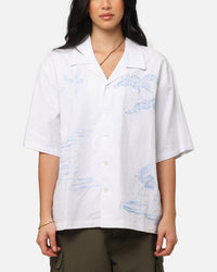 Carre Crane Button Up Shirt White/Light Blue