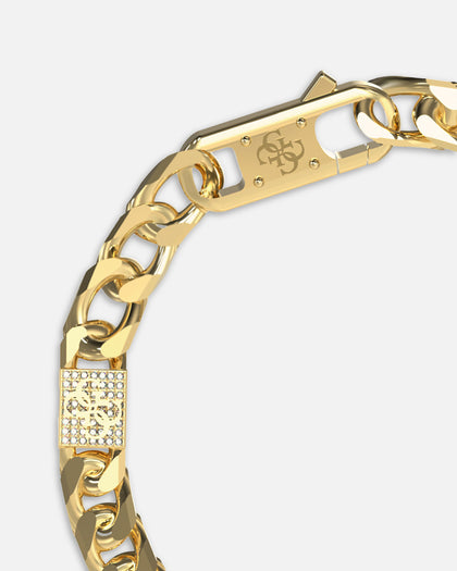 Guess Mainline 4G Curb Chain Pave Bracelet Gold