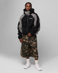 Loiter Speedway Fleece Jacket Black/Grey