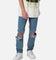 MNML D530 Zipper Denim Jeans Blue