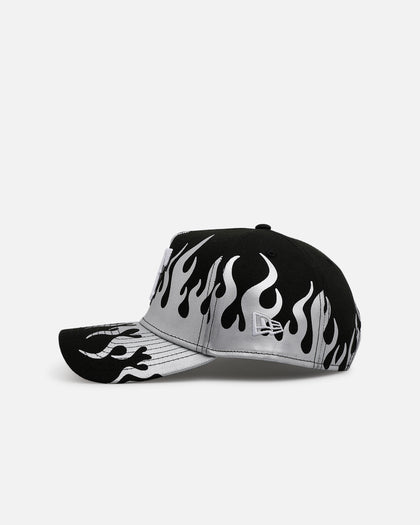 New Era Texas Rangers 'Metallic Flames' 9FORTY A-Frame Snapback Black/Silver