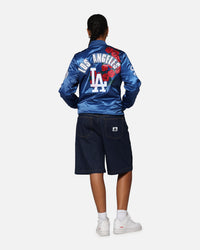 Pro Standard Los Angeles Dodgers Roses Satin Jacket Dark Blue