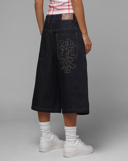 Loiter Shibuya Pleated Jorts Indigo