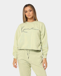 Karl Kani Women's Signature Washed Crewneck Dusty Green