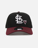 New Era St. Louis Cardinals 'Burgundy Hearts' 9FORTY A-Frame Snapback Black/Maroon