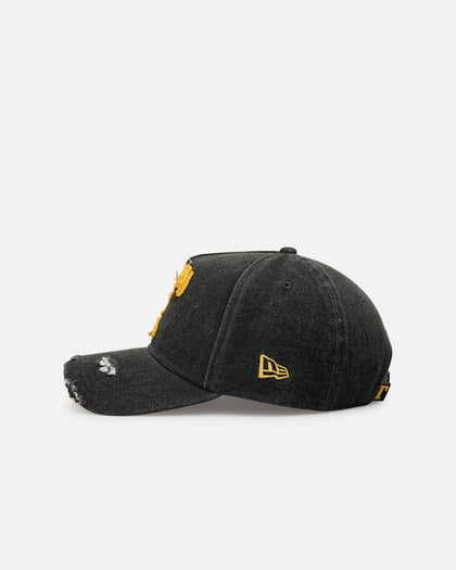 New Era Texas Rangers 'Distressed Denim 2.0' 9FORTY A-Frame Strapback Black