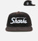 New Era Cronulla Sutherland Sharks 'NRL Golfer Washed Black' Pre-Curved Corduroy Golfer Snapback Washed Black