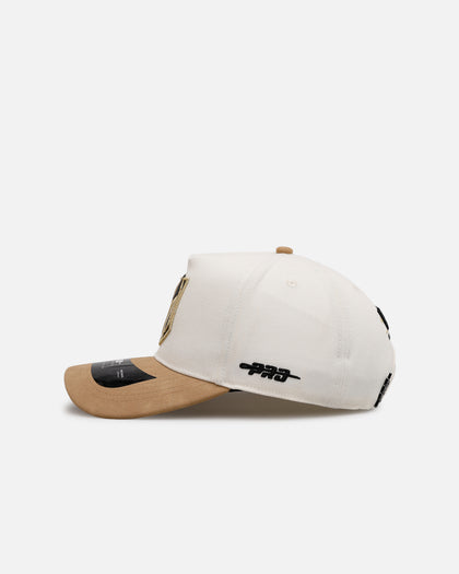 Pro Standard Vegas Golden Knights 'Signature Suede' Pro Pinch Strapback Eggshell