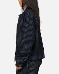 Carre Lockout Pinstripe Jacket Navy Pinstripe