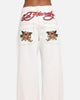 Ed Hardy Death Before Dishonour Jeans Off White