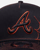 New Era Atlanta Braves 'Spider Web' 9FORTY A-Frame Snapback Black/Orange