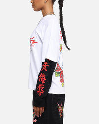 Ed Hardy Skull Layered Long Sleeve T-Shirt White