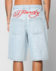Ed Hardy Dragon Jorts Light Blue
