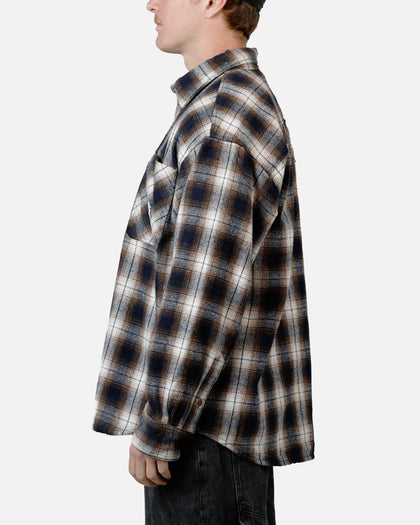 Alpha Industries Unfrm Flannel Button Up Shirt Rust