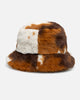Kangol Faux Fur Bucket Brown/White