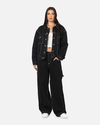 Saint Morta Amplus Fray Carpenter Jeans Contrast Black