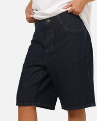 S Double EMB 5 Pocket Shorts One Rinse