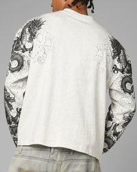 Loiter Dragon Tattoo Long Sleeve T-Shirt White