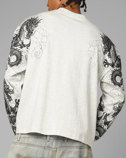 Loiter Dragon Tattoo Long Sleeve T-Shirt White