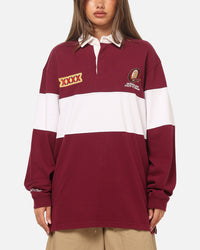 Mitchell & Ness Queensland Maroons Panelled Rugby Shirt Maroon