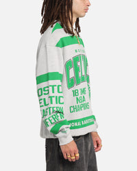 Mitchell & Ness Boston Celtics Letterform Crewneck Grey Marle/Official Team Color