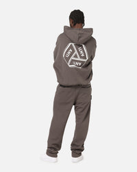 The Anti Order Reverse Logo Hoodie Charcoal Grey