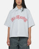 Ed Hardy Eagle Button Up Shirt Blue Pinstripe