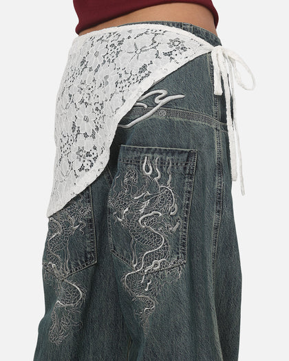 Ed Hardy Women's Lace Wrap Skirt White